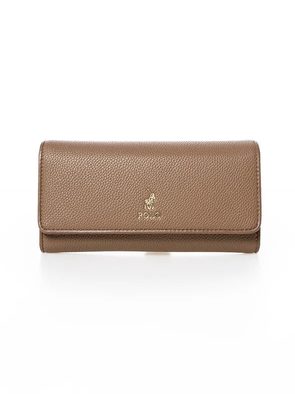 Polo Lyon Trifold Purse Taupe - One Size