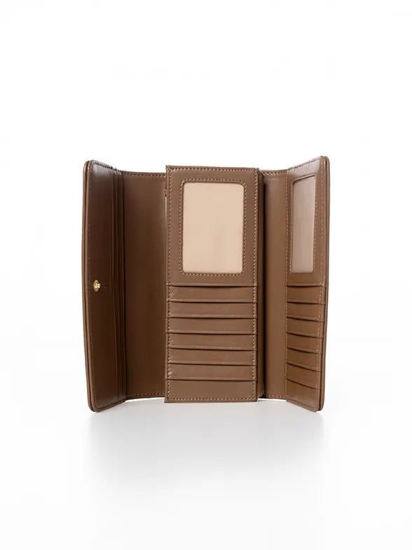 Polo Lyon Trifold Purse Taupe - One Size