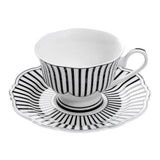Jenna Clifford Cup & Saucer Set Of 4 In Ivory Noir