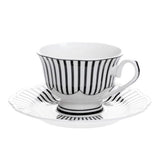 Jenna Clifford Cup & Saucer Set Of 4 In Ivory Noir