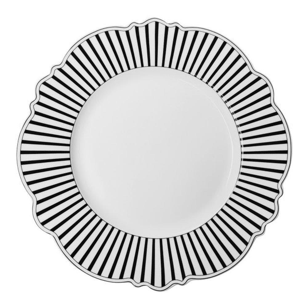 Jenna Clifford Dinner Plate Set Of 4 In Ivory Noir