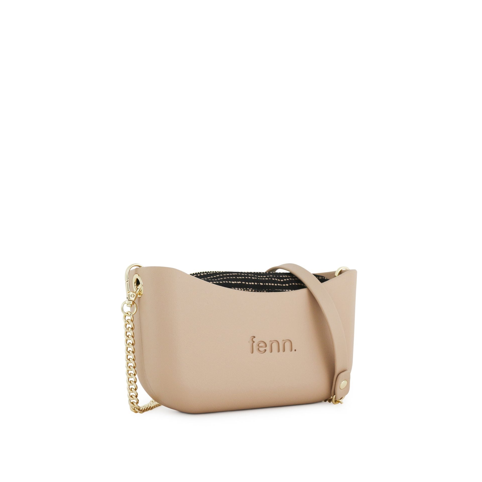 Fenn Gold Chain Handbag In Sand