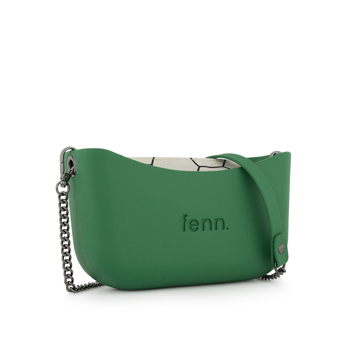 Fenn Gunmetal Zip Mini Tote Bag In Green