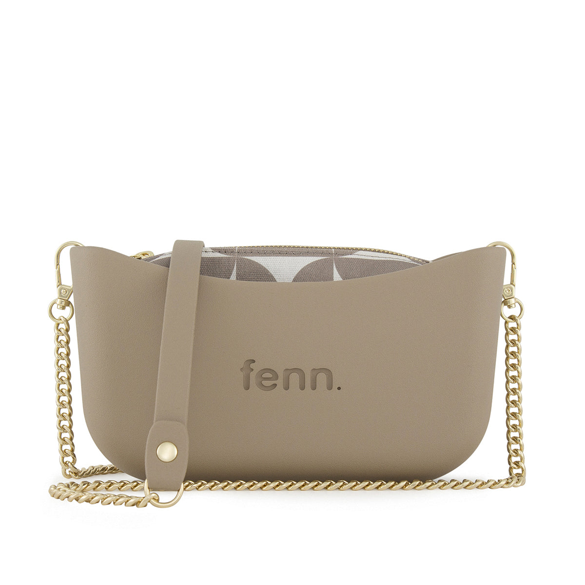 Fenn Gold Zip Tote Bag In Stone