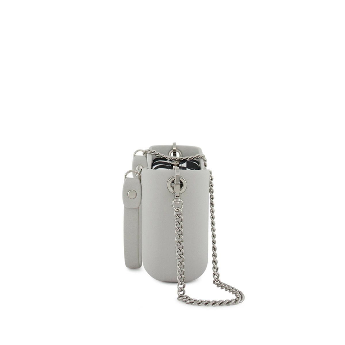 Fenn Silver Zip Tote Bag In Grey