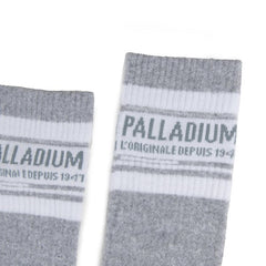 Palladium Ps8974 Mens Stripe Ctn Shaft Socks Silver Grey