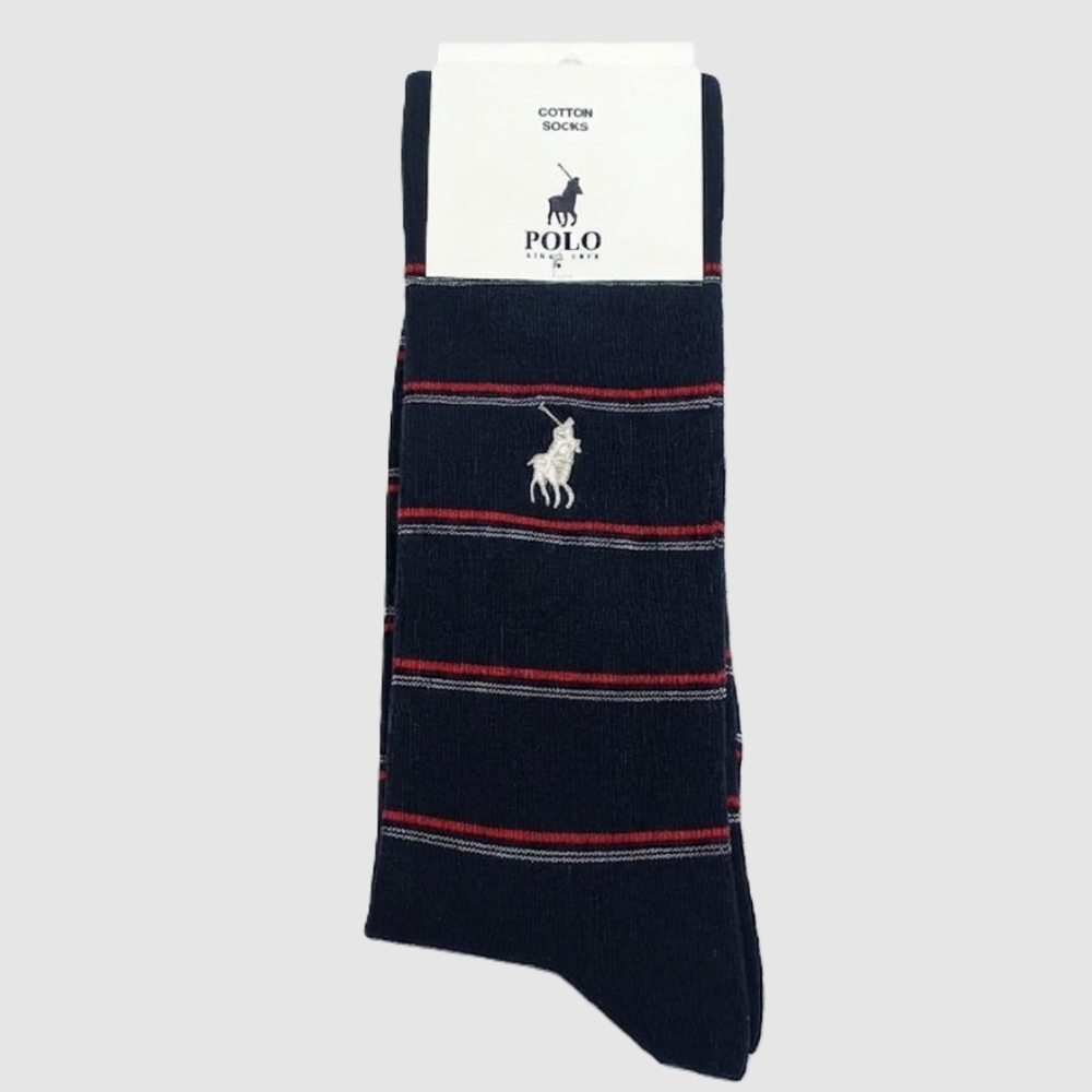 Polo Mens Kem Cotton Ankle Socks In Navy Multi