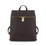 Fenn Gold Zip Backpack In Chocolate