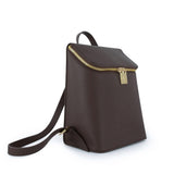 Fenn Gold Zip Backpack In Chocolate