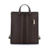 Fenn Gold Zip Backpack In Chocolate
