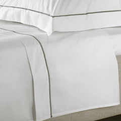 Egyptian Cotton Satin Flat Sheet In White