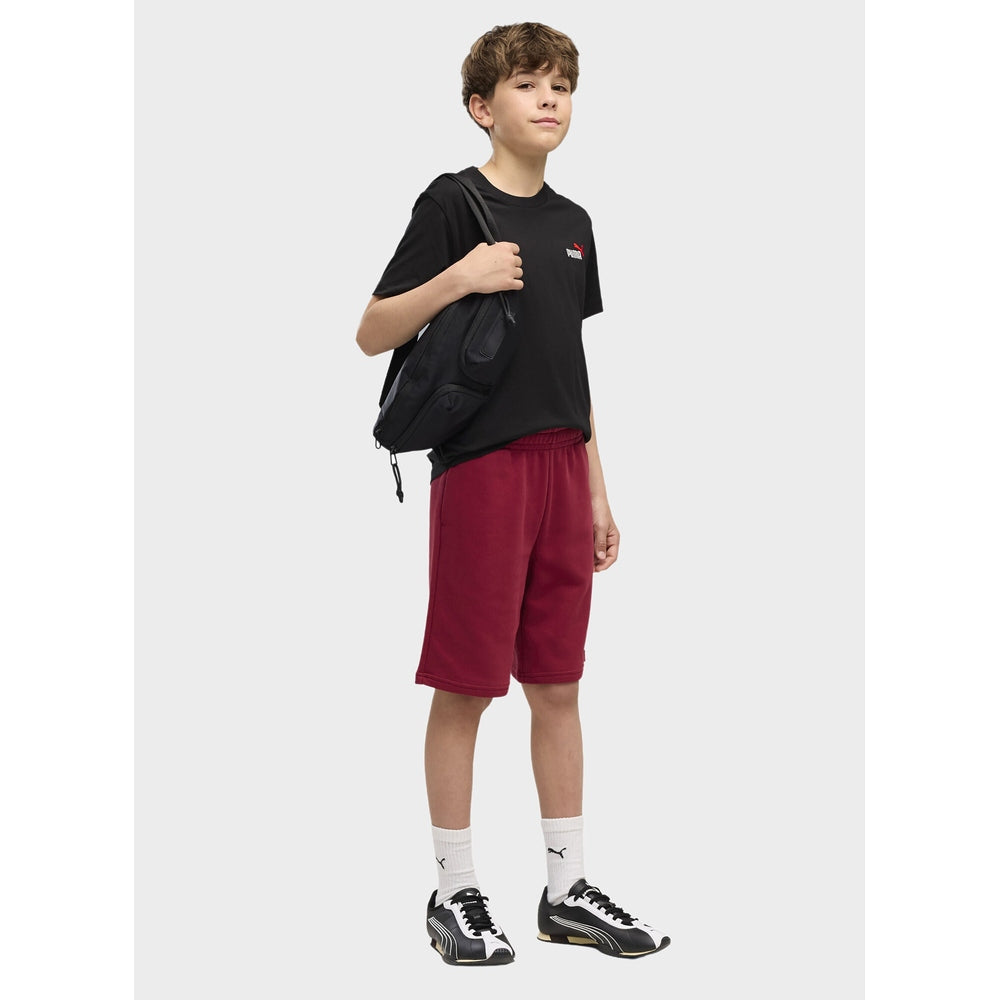 Puma Boys Essential 2 Color Small Logo Embroided T-Shirt In Black