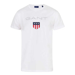 Gant 342125 Mens Shield Ss T-Shirt White