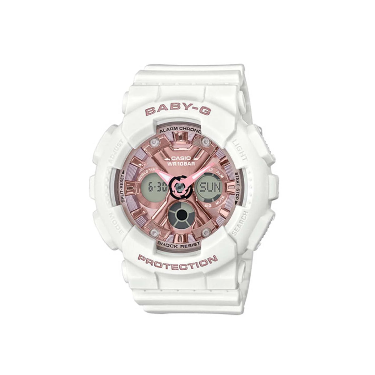 Casio Baby-G White And Rose Gold Watch