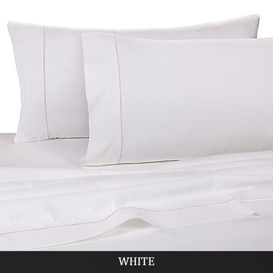 Egyptian Cotton Satin Flat Sheet In White