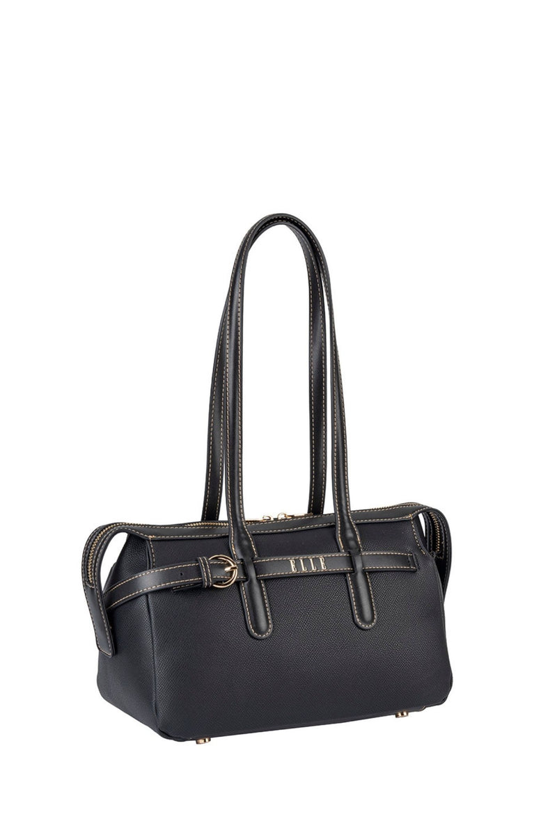 Elle Belt Buckle Tote Bag In Black