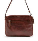 Lefel Martina Multi Zip Horzontal Sling Bag In Oxblood