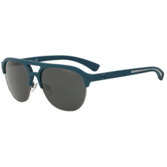 Emporio Armani Rubber Frame Sunglasses For Men In Petroleum