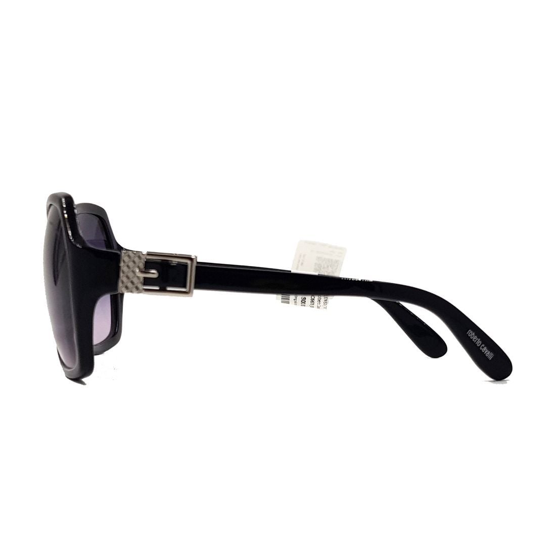 Roberto Cavalli Plastic Sunglasses For Women In Black with Silver
