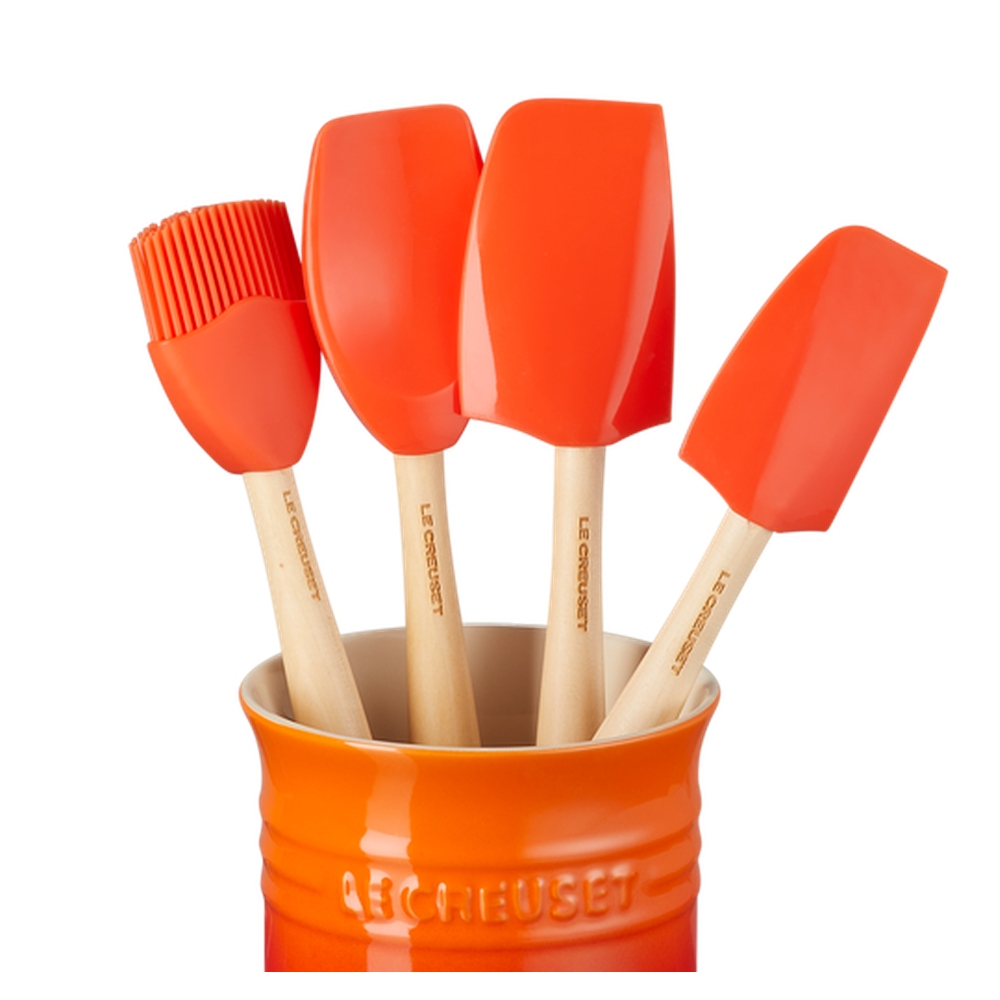 Le Creuset 5 Piece  Utensil Set In Flame