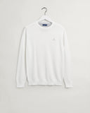 Gant Mens Cotton Pique Sweatshirt In Cream