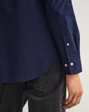 Gant Slim Broadcloth Bd Shirt In Navy