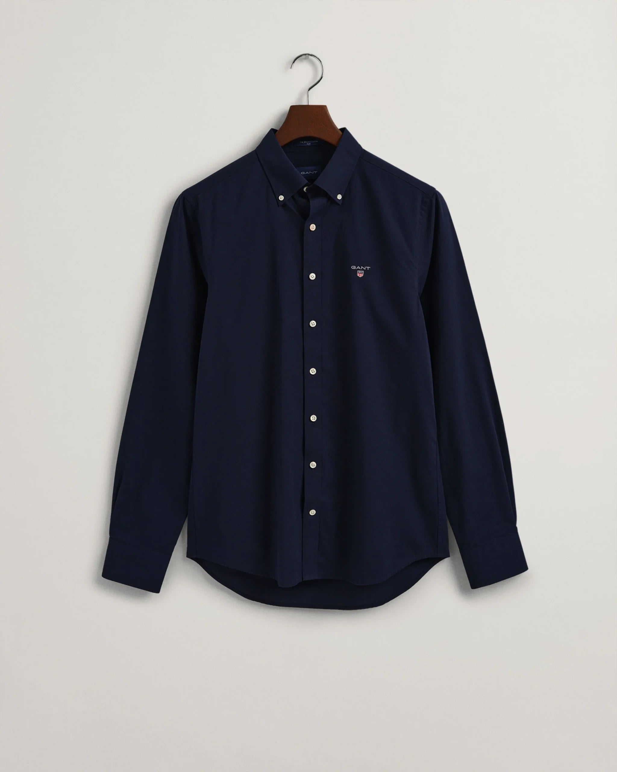 Gant Slim Broadcloth Bd Shirt In Navy