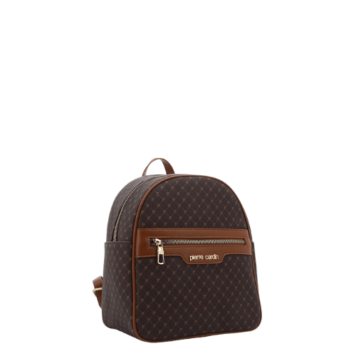 Pierre Cardin Core Backpack In Brown & Tan