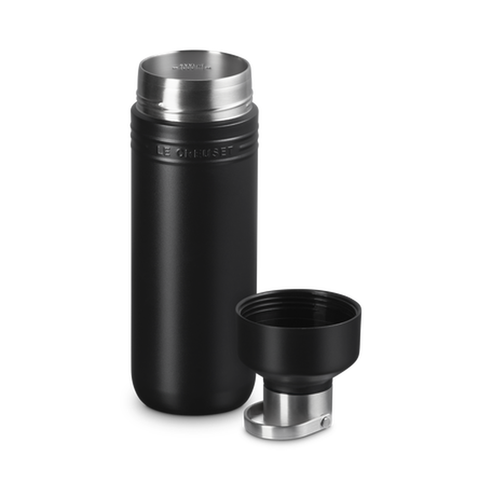 Le Creuset On The Go Insulated Water Bottle 1L In Matte Black