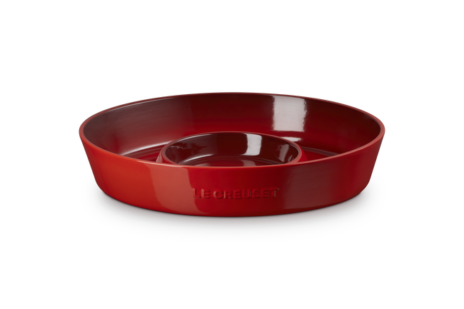 Le Creuset Chip & Dip Stand 34Cm  Cerise