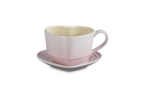 Le Creuset Heart Mug 220Ml W/Saucver Shell Pink
