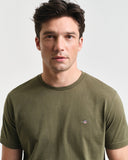 Gant Regular Shield Short Sleeve T-Shirt In Green