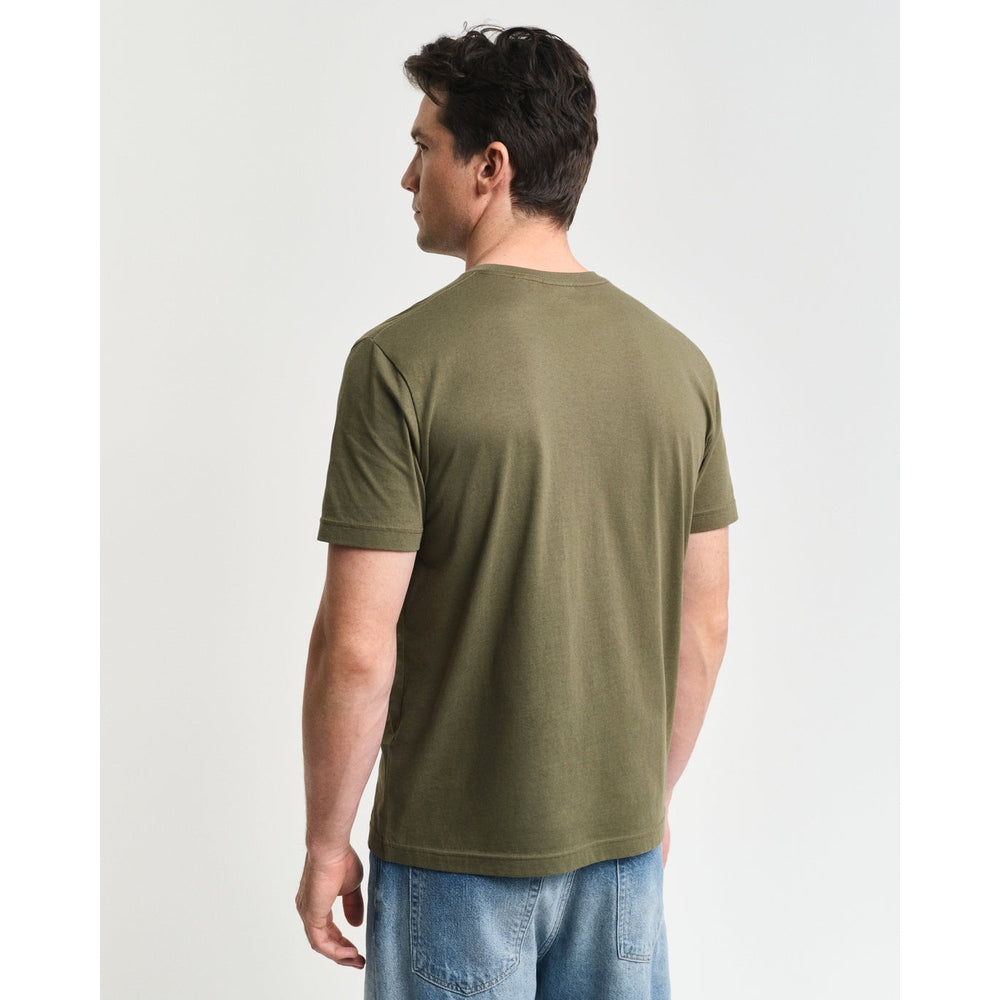 Gant Mens Reg Shield T-Shirt In Green