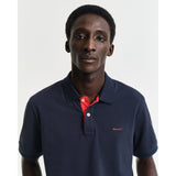 Gant Mens Reg Contrast Golfer In Navy