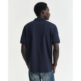 Gant Mens Reg Contrast Golfer In Navy