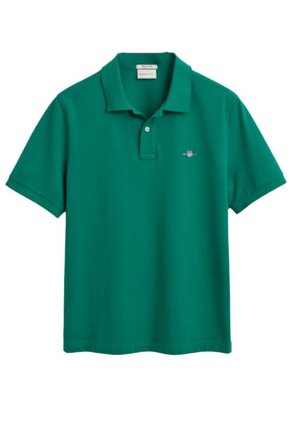 Gant Regular Shield Ss Pique Polo Green