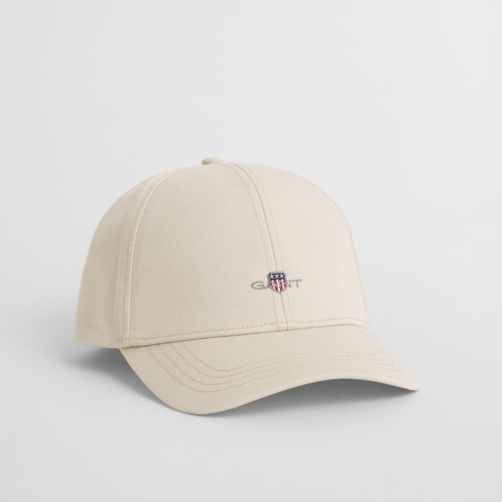 Gant Mens Shield Cotton Twill Cap In Cream