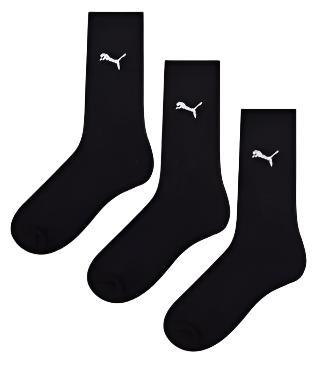 Puma Mens 3 Pack Cat Logo Tennis Socks In Black/White