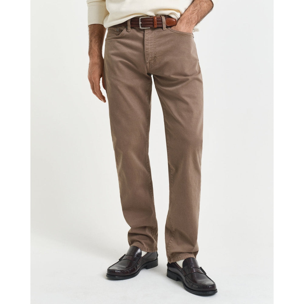 Gant Mens Regular Desert Jeans In Brown