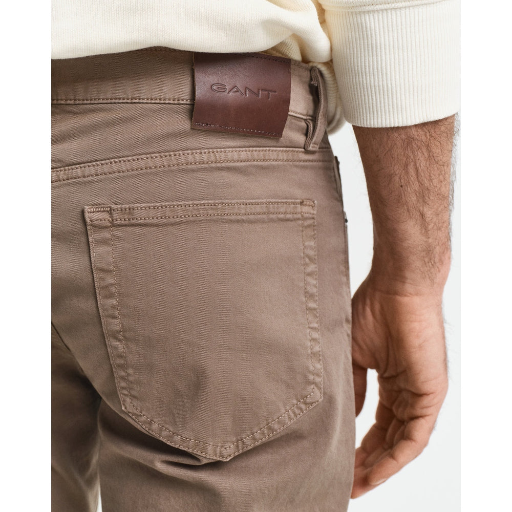 Gant Mens Regular Desert Jeans In Brown