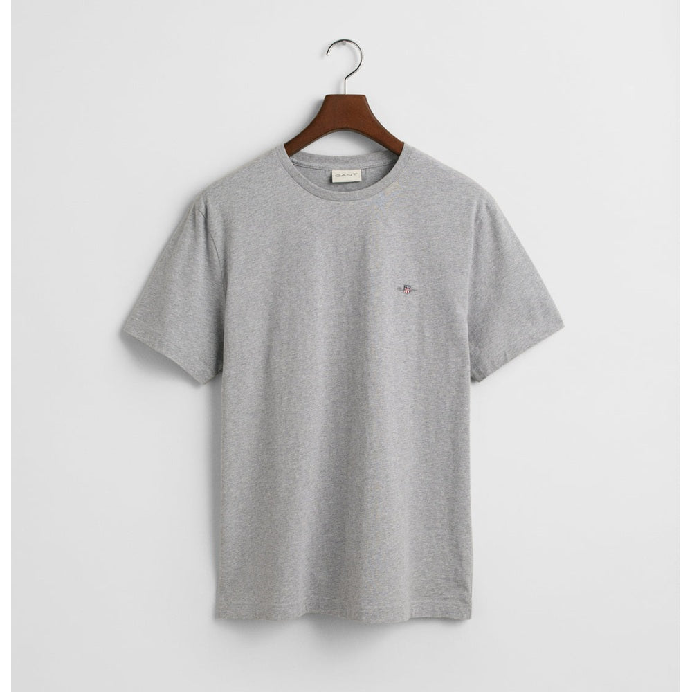 Gant Mens Regular Shield T-Shirt In Grey