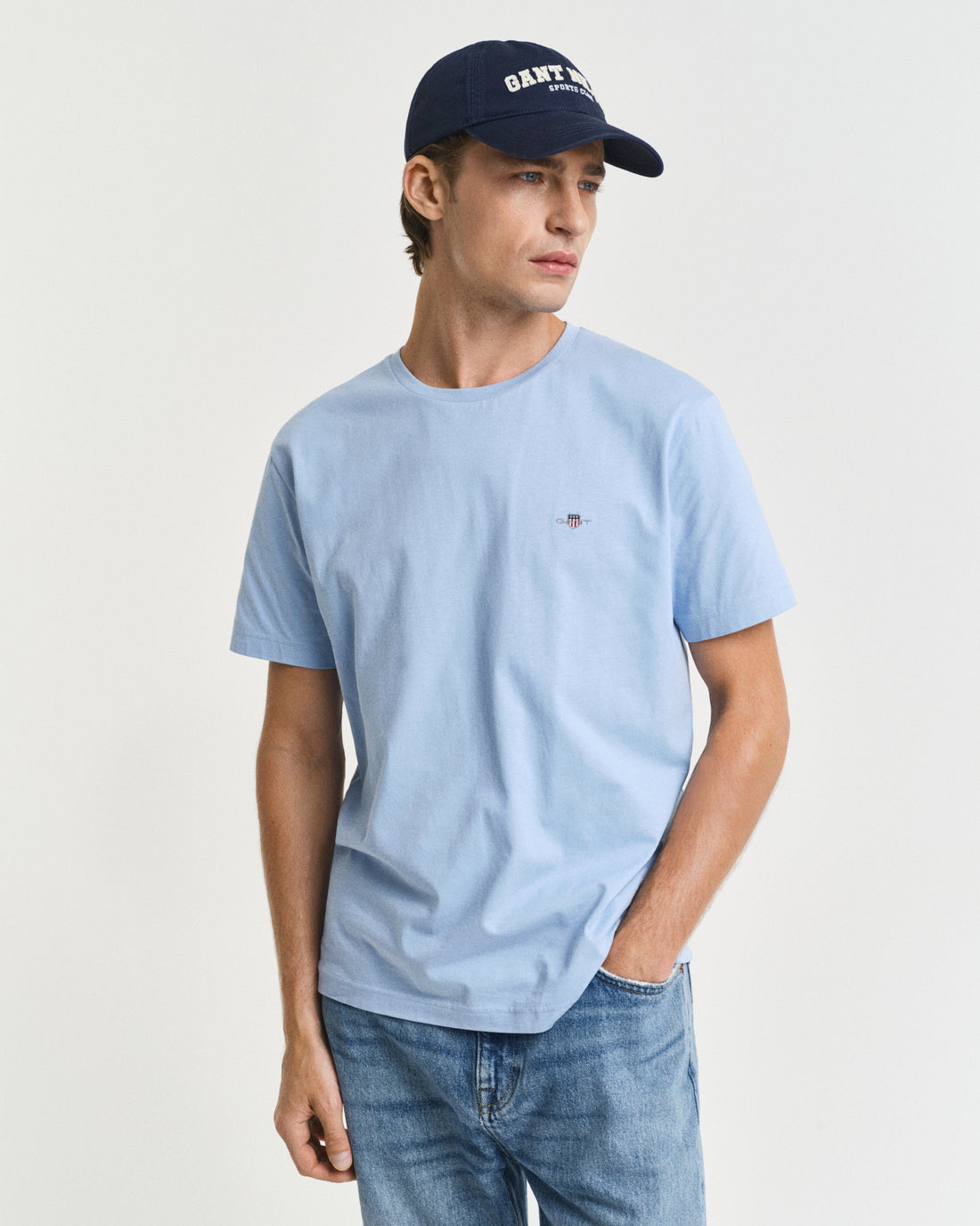 Gant Regular Shield Short Sleeve T-Shirt In Blue
