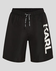 Karl Lagerfeld Mens Logo Boardshorts In Black