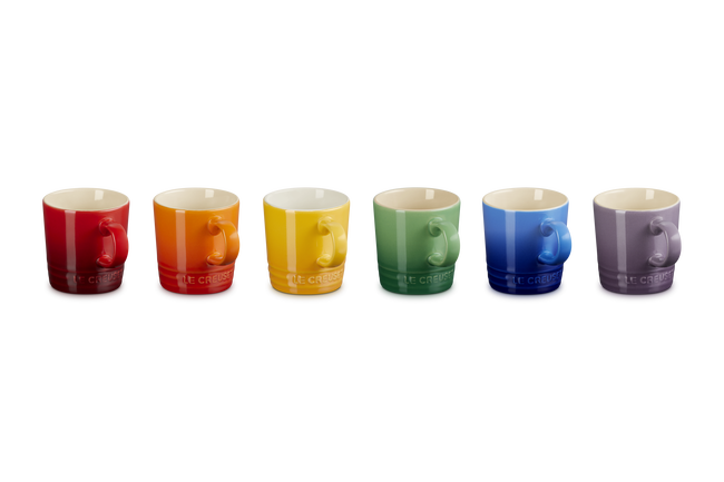 Le Creuset X6 Espresso Mugs in Rainbow