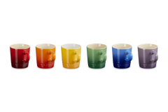 Le Creuset X6 Espresso Mugs in Rainbow