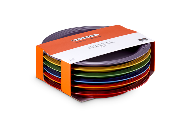 Le Creuset Rainbow Set of 6 27cm Dinner Plates