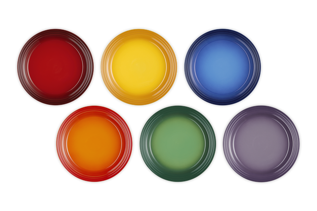 Le Creuset Rainbow Set of 6 27cm Dinner Plates
