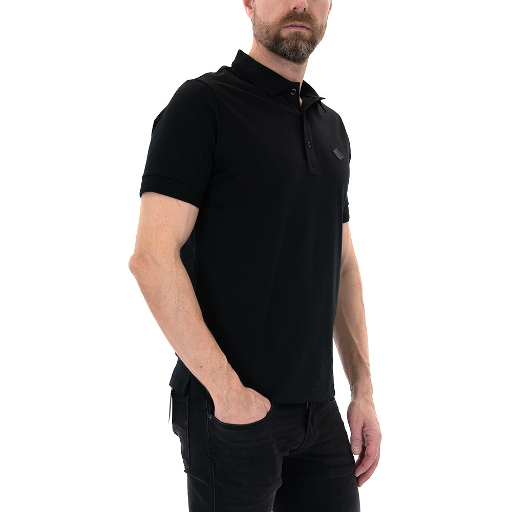 Replay Mens Polo T-Shirt In Black