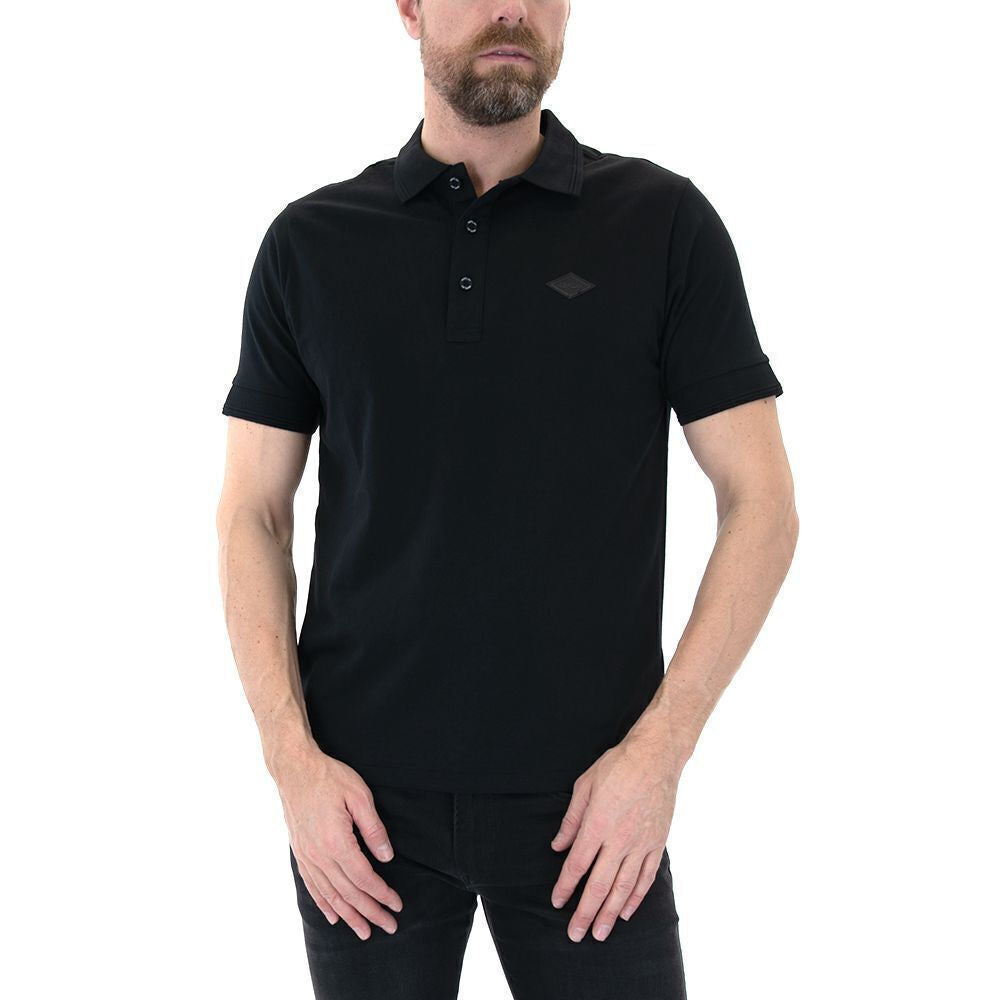 Replay Mens Polo T-Shirt In Black