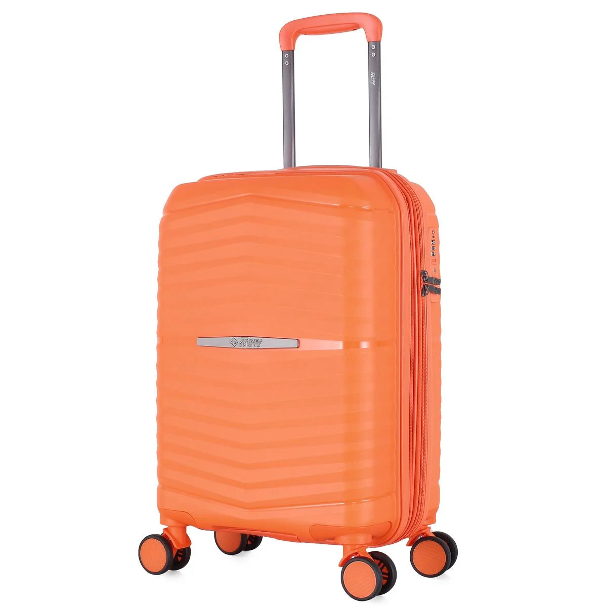 Travel Mate Zipper Pp Trolley Case L-349 In Orange